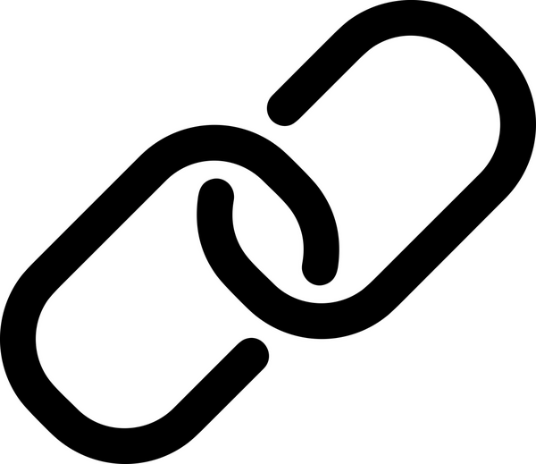 Zincir simgesi PNG biçimi basit siyah ve beyaz vektör illüstrasyonunda bağlantı birliği güvenlik ve gücünü temsil eden dijital tasarım kullanıcı arayüzü için mükemmel modern uygulama logosu minimal web ögesi