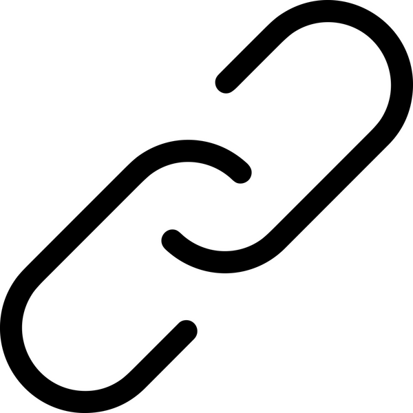 Zincir simgesi PNG biçimi basit siyah ve beyaz vektör illüstrasyonunda bağlantı birliği güvenlik ve gücünü temsil eden dijital tasarım kullanıcı arayüzü için mükemmel modern uygulama logosu minimal web ögesi