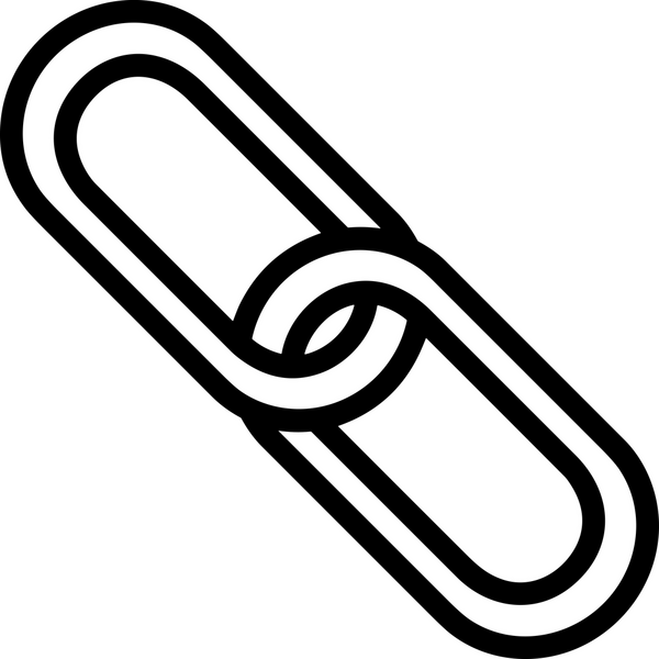 Zincir simgesi PNG biçimi basit siyah ve beyaz vektör illüstrasyonunda bağlantı birliği güvenlik ve gücünü temsil eden dijital tasarım kullanıcı arayüzü için mükemmel modern uygulama logosu minimal web ögesi