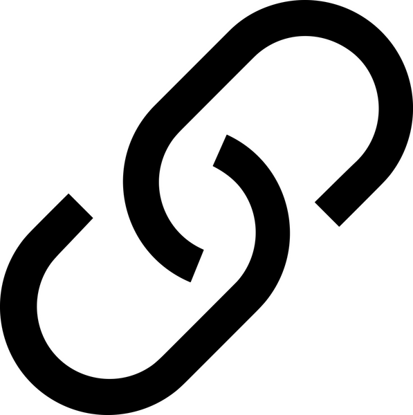 Zincir simgesi PNG biçimi basit siyah ve beyaz vektör illüstrasyonunda bağlantı birliği güvenlik ve gücünü temsil eden dijital tasarım kullanıcı arayüzü için mükemmel modern uygulama logosu minimal web ögesi