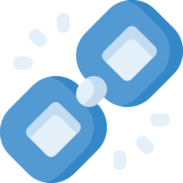 Zincir simgesi PNG biçimi basit siyah ve beyaz vektör illüstrasyonunda bağlantı birliği güvenlik ve gücünü temsil eden dijital tasarım kullanıcı arayüzü için mükemmel modern uygulama logosu minimal web ögesi