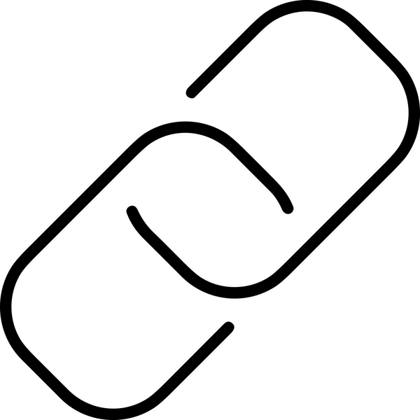 Zincir simgesi PNG biçimi basit siyah ve beyaz vektör illüstrasyonunda bağlantı birliği güvenlik ve gücünü temsil eden dijital tasarım kullanıcı arayüzü için mükemmel modern uygulama logosu minimal web ögesi