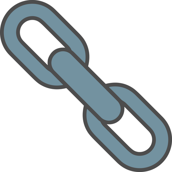 Zincir simgesi PNG biçimi basit siyah ve beyaz vektör illüstrasyonunda bağlantı birliği güvenlik ve gücünü temsil eden dijital tasarım kullanıcı arayüzü için mükemmel modern uygulama logosu minimal web ögesi