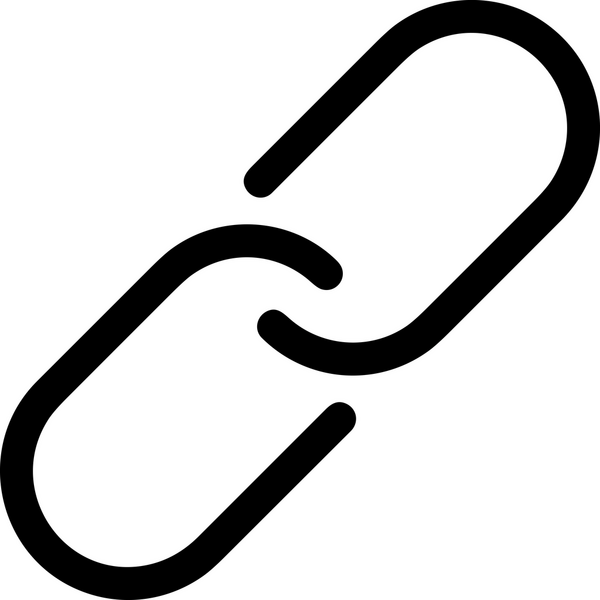 Zincir simgesi PNG biçimi basit siyah ve beyaz vektör illüstrasyonunda bağlantı birliği güvenlik ve gücünü temsil eden dijital tasarım kullanıcı arayüzü için mükemmel modern uygulama logosu minimal web ögesi