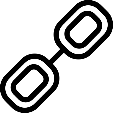 Zincir simgesi PNG biçimi basit siyah ve beyaz vektör illüstrasyonunda bağlantı birliği güvenlik ve gücünü temsil eden dijital tasarım kullanıcı arayüzü için mükemmel modern uygulama logosu minimal web ögesi