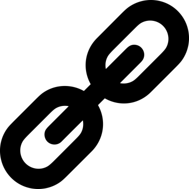 Zincir simgesi PNG biçimi basit siyah ve beyaz vektör illüstrasyonunda bağlantı birliği güvenlik ve gücünü temsil eden dijital tasarım kullanıcı arayüzü için mükemmel modern uygulama logosu minimal web ögesi