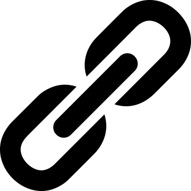 Zincir simgesi PNG biçimi basit siyah ve beyaz vektör illüstrasyonunda bağlantı birliği güvenlik ve gücünü temsil eden dijital tasarım kullanıcı arayüzü için mükemmel modern uygulama logosu minimal web ögesi