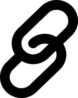 Zincir simgesi PNG biçimi basit siyah ve beyaz vektör illüstrasyonunda bağlantı birliği güvenlik ve gücünü temsil eden dijital tasarım kullanıcı arayüzü için mükemmel modern uygulama logosu minimal web ögesi