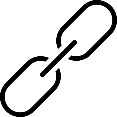 Zincir simgesi PNG biçimi basit siyah ve beyaz vektör illüstrasyonunda bağlantı birliği güvenlik ve gücünü temsil eden dijital tasarım kullanıcı arayüzü için mükemmel modern uygulama logosu minimal web ögesi