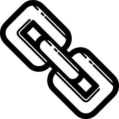 Zincir simgesi PNG biçimi basit siyah ve beyaz vektör illüstrasyonunda bağlantı birliği güvenlik ve gücünü temsil eden dijital tasarım kullanıcı arayüzü için mükemmel modern uygulama logosu minimal web ögesi