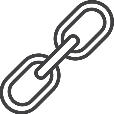 Zincir simgesi PNG biçimi basit siyah ve beyaz vektör illüstrasyonunda bağlantı birliği güvenlik ve gücünü temsil eden dijital tasarım kullanıcı arayüzü için mükemmel modern uygulama logosu minimal web ögesi