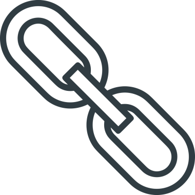 Zincir simgesi PNG biçimi basit siyah ve beyaz vektör illüstrasyonunda bağlantı birliği güvenlik ve gücünü temsil eden dijital tasarım kullanıcı arayüzü için mükemmel modern uygulama logosu minimal web ögesi