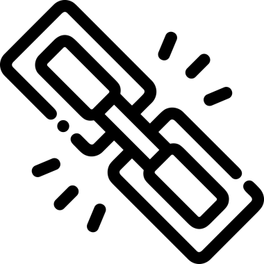 Zincir simgesi PNG biçimi basit siyah ve beyaz vektör illüstrasyonunda bağlantı birliği güvenlik ve gücünü temsil eden dijital tasarım kullanıcı arayüzü için mükemmel modern uygulama logosu minimal web ögesi