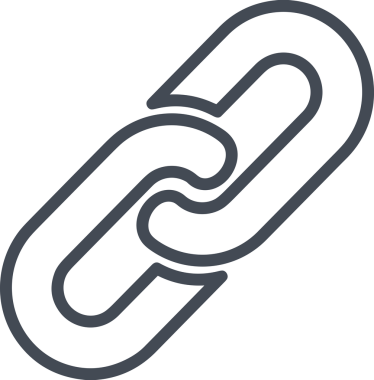 Zincir simgesi PNG biçimi basit siyah ve beyaz vektör illüstrasyonunda bağlantı birliği güvenlik ve gücünü temsil eden dijital tasarım kullanıcı arayüzü için mükemmel modern uygulama logosu minimal web ögesi