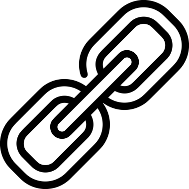 Zincir simgesi PNG biçimi basit siyah ve beyaz vektör illüstrasyonunda bağlantı birliği güvenlik ve gücünü temsil eden dijital tasarım kullanıcı arayüzü için mükemmel modern uygulama logosu minimal web ögesi