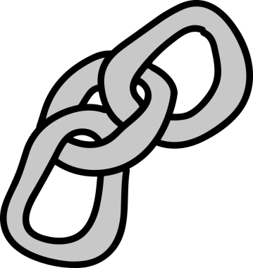 Zincir simgesi PNG biçimi basit siyah ve beyaz vektör illüstrasyonunda bağlantı birliği güvenlik ve gücünü temsil eden dijital tasarım kullanıcı arayüzü için mükemmel modern uygulama logosu minimal web ögesi