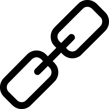 Zincir simgesi PNG biçimi basit siyah ve beyaz vektör illüstrasyonunda bağlantı birliği güvenlik ve gücünü temsil eden dijital tasarım kullanıcı arayüzü için mükemmel modern uygulama logosu minimal web ögesi