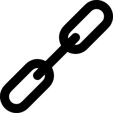 Zincir simgesi PNG biçimi basit siyah ve beyaz vektör illüstrasyonunda bağlantı birliği güvenlik ve gücünü temsil eden dijital tasarım kullanıcı arayüzü için mükemmel modern uygulama logosu minimal web ögesi