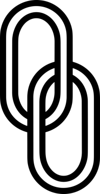 Zincir simgesi PNG biçimi basit siyah ve beyaz vektör illüstrasyonunda bağlantı birliği güvenlik ve gücünü temsil eden dijital tasarım kullanıcı arayüzü için mükemmel modern uygulama logosu minimal web ögesi