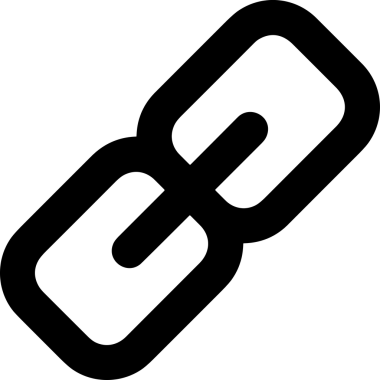 Zincir simgesi PNG biçimi basit siyah ve beyaz vektör illüstrasyonunda bağlantı birliği güvenlik ve gücünü temsil eden dijital tasarım kullanıcı arayüzü için mükemmel modern uygulama logosu minimal web ögesi