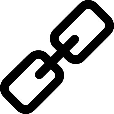 Zincir simgesi PNG biçimi basit siyah ve beyaz vektör illüstrasyonunda bağlantı birliği güvenlik ve gücünü temsil eden dijital tasarım kullanıcı arayüzü için mükemmel modern uygulama logosu minimal web ögesi