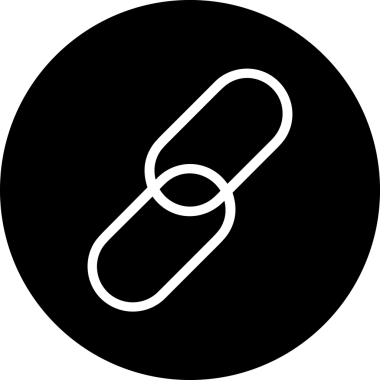 Zincir simgesi PNG biçimi basit siyah ve beyaz vektör illüstrasyonunda bağlantı birliği güvenlik ve gücünü temsil eden dijital tasarım kullanıcı arayüzü için mükemmel modern uygulama logosu minimal web ögesi