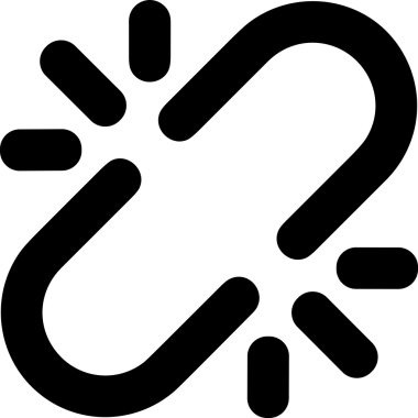 Zincir simgesi PNG biçimi basit siyah ve beyaz vektör illüstrasyonunda bağlantı birliği güvenlik ve gücünü temsil eden dijital tasarım kullanıcı arayüzü için mükemmel modern uygulama logosu minimal web ögesi