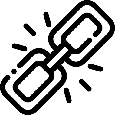 Zincir simgesi PNG biçimi basit siyah ve beyaz vektör illüstrasyonunda bağlantı birliği güvenlik ve gücünü temsil eden dijital tasarım kullanıcı arayüzü için mükemmel modern uygulama logosu minimal web ögesi