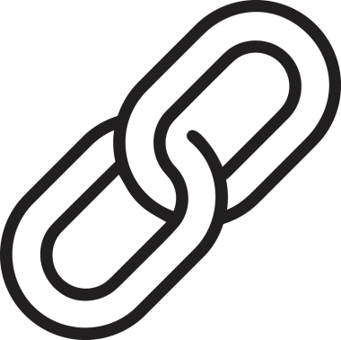 Zincir simgesi PNG biçimi basit siyah ve beyaz vektör illüstrasyonunda bağlantı birliği güvenlik ve gücünü temsil eden dijital tasarım kullanıcı arayüzü için mükemmel modern uygulama logosu minimal web ögesi