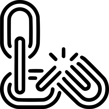 Zincir simgesi PNG biçimi basit siyah ve beyaz vektör illüstrasyonunda bağlantı birliği güvenlik ve gücünü temsil eden dijital tasarım kullanıcı arayüzü için mükemmel modern uygulama logosu minimal web ögesi