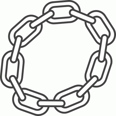 Zincir simgesi PNG biçimi basit siyah ve beyaz vektör illüstrasyonunda bağlantı birliği güvenlik ve gücünü temsil eden dijital tasarım kullanıcı arayüzü için mükemmel modern uygulama logosu minimal web ögesi