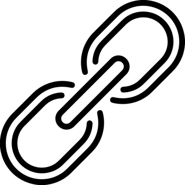 Zincir simgesi PNG biçimi basit siyah ve beyaz vektör illüstrasyonunda bağlantı birliği güvenlik ve gücünü temsil eden dijital tasarım kullanıcı arayüzü için mükemmel modern uygulama logosu minimal web ögesi