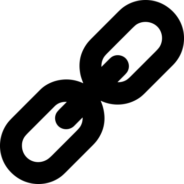 Zincir simgesi PNG biçimi basit siyah ve beyaz vektör illüstrasyonunda bağlantı birliği güvenlik ve gücünü temsil eden dijital tasarım kullanıcı arayüzü için mükemmel modern uygulama logosu minimal web ögesi