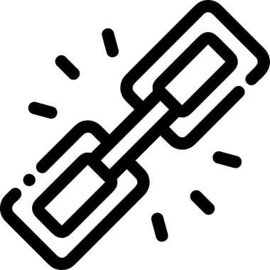 Zincir simgesi PNG biçimi basit siyah ve beyaz vektör illüstrasyonunda bağlantı birliği güvenlik ve gücünü temsil eden dijital tasarım kullanıcı arayüzü için mükemmel modern uygulama logosu minimal web ögesi