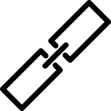 Zincir simgesi PNG biçimi basit siyah ve beyaz vektör illüstrasyonunda bağlantı birliği güvenlik ve gücünü temsil eden dijital tasarım kullanıcı arayüzü için mükemmel modern uygulama logosu minimal web ögesi