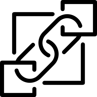 Zincir simgesi PNG biçimi basit siyah ve beyaz vektör illüstrasyonunda bağlantı birliği güvenlik ve gücünü temsil eden dijital tasarım kullanıcı arayüzü için mükemmel modern uygulama logosu minimal web ögesi