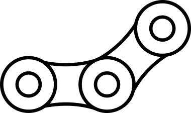 Zincir simgesi PNG biçimi basit siyah ve beyaz vektör illüstrasyonunda bağlantı birliği güvenlik ve gücünü temsil eden dijital tasarım kullanıcı arayüzü için mükemmel modern uygulama logosu minimal web ögesi