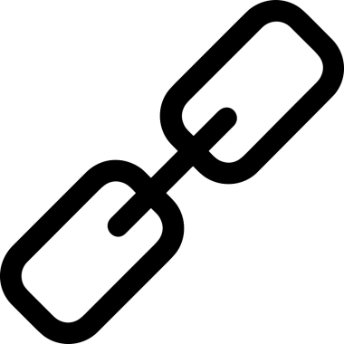 Zincir simgesi PNG biçimi basit siyah ve beyaz vektör illüstrasyonunda bağlantı birliği güvenlik ve gücünü temsil eden dijital tasarım kullanıcı arayüzü için mükemmel modern uygulama logosu minimal web ögesi