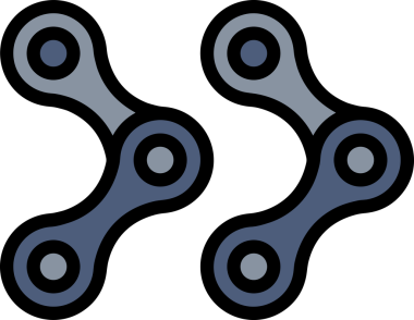 Zincir simgesi PNG biçimi basit siyah ve beyaz vektör illüstrasyonunda bağlantı birliği güvenlik ve gücünü temsil eden dijital tasarım kullanıcı arayüzü için mükemmel modern uygulama logosu minimal web ögesi