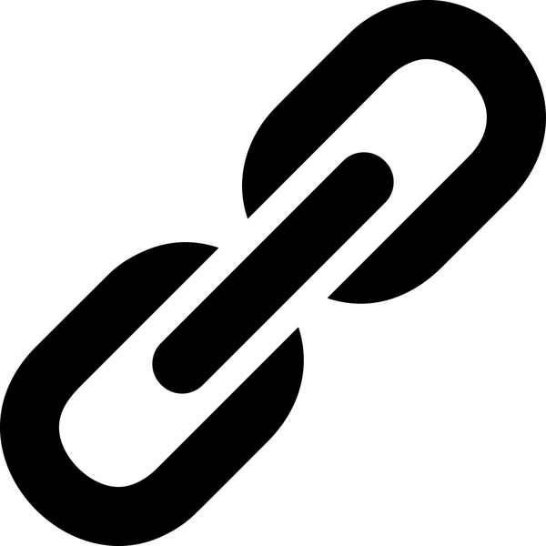 Zincir simgesi PNG biçimi basit siyah ve beyaz vektör illüstrasyonunda bağlantı birliği güvenlik ve gücünü temsil eden dijital tasarım kullanıcı arayüzü için mükemmel modern uygulama logosu minimal web ögesi