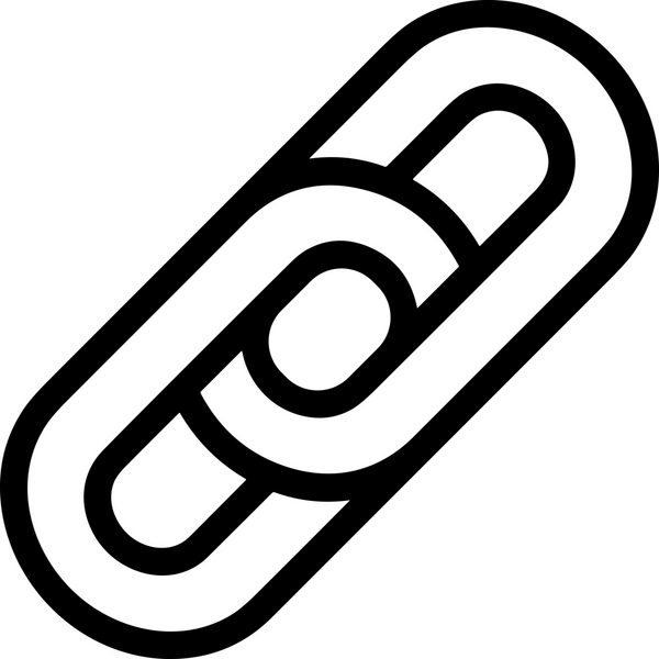 Zincir simgesi PNG biçimi basit siyah ve beyaz vektör illüstrasyonunda bağlantı birliği güvenlik ve gücünü temsil eden dijital tasarım kullanıcı arayüzü için mükemmel modern uygulama logosu minimal web ögesi