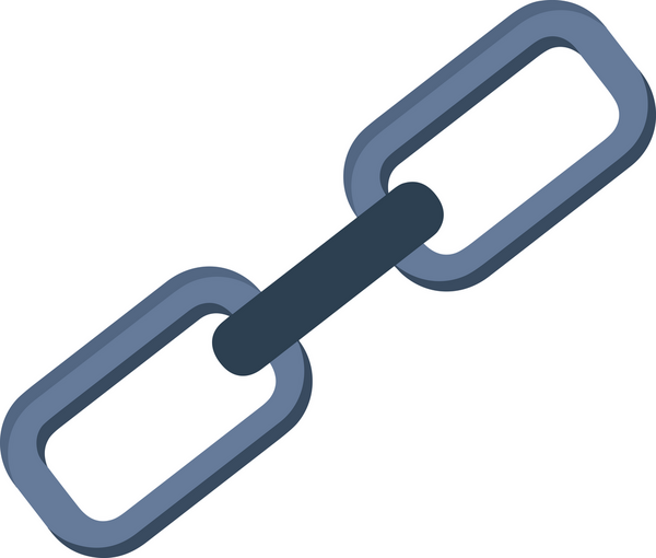 Zincir simgesi PNG biçimi basit siyah ve beyaz vektör illüstrasyonunda bağlantı birliği güvenlik ve gücünü temsil eden dijital tasarım kullanıcı arayüzü için mükemmel modern uygulama logosu minimal web ögesi