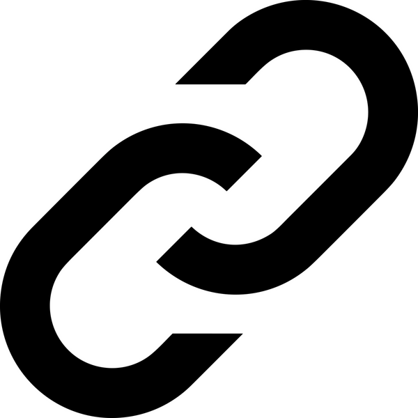 Zincir simgesi PNG biçimi basit siyah ve beyaz vektör illüstrasyonunda bağlantı birliği güvenlik ve gücünü temsil eden dijital tasarım kullanıcı arayüzü için mükemmel modern uygulama logosu minimal web ögesi