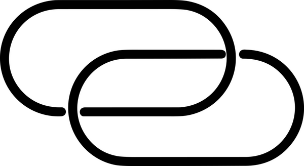 Zincir simgesi PNG biçimi basit siyah ve beyaz vektör illüstrasyonunda bağlantı birliği güvenlik ve gücünü temsil eden dijital tasarım kullanıcı arayüzü için mükemmel modern uygulama logosu minimal web ögesi