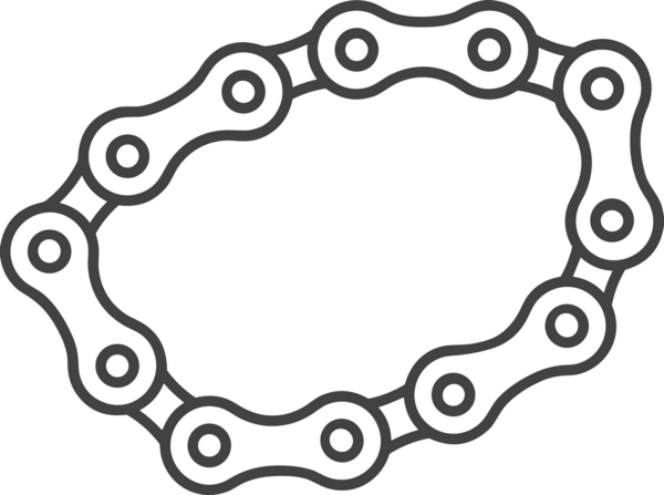 Zincir simgesi PNG biçimi basit siyah ve beyaz vektör illüstrasyonunda bağlantı birliği güvenlik ve gücünü temsil eden dijital tasarım kullanıcı arayüzü için mükemmel modern uygulama logosu minimal web ögesi