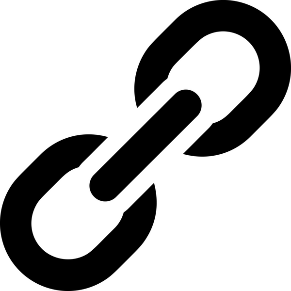 Zincir simgesi PNG biçimi basit siyah ve beyaz vektör illüstrasyonunda bağlantı birliği güvenlik ve gücünü temsil eden dijital tasarım kullanıcı arayüzü için mükemmel modern uygulama logosu minimal web ögesi