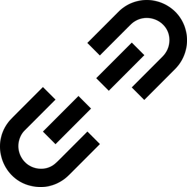 Zincir simgesi PNG biçimi basit siyah ve beyaz vektör illüstrasyonunda bağlantı birliği güvenlik ve gücünü temsil eden dijital tasarım kullanıcı arayüzü için mükemmel modern uygulama logosu minimal web ögesi