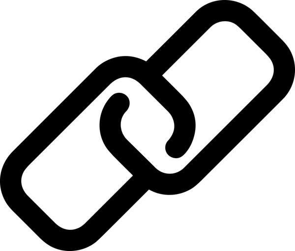 Zincir simgesi PNG biçimi basit siyah ve beyaz vektör illüstrasyonunda bağlantı birliği güvenlik ve gücünü temsil eden dijital tasarım kullanıcı arayüzü için mükemmel modern uygulama logosu minimal web ögesi