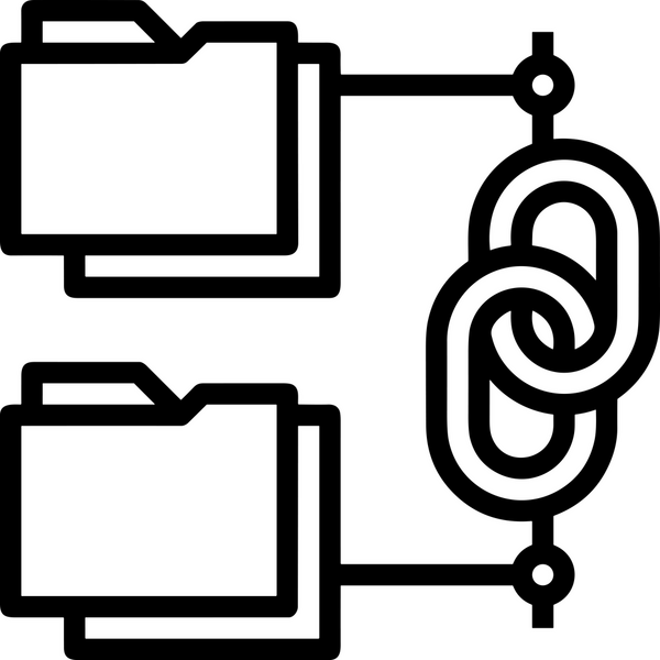 Zincir simgesi PNG biçimi basit siyah ve beyaz vektör illüstrasyonunda bağlantı birliği güvenlik ve gücünü temsil eden dijital tasarım kullanıcı arayüzü için mükemmel modern uygulama logosu minimal web ögesi