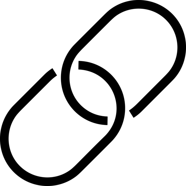 Zincir simgesi PNG biçimi basit siyah ve beyaz vektör illüstrasyonunda bağlantı birliği güvenlik ve gücünü temsil eden dijital tasarım kullanıcı arayüzü için mükemmel modern uygulama logosu minimal web ögesi